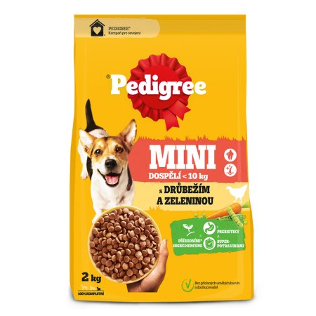 Pedigree granule Mini Adult hydinové so zeleninou 2 kg