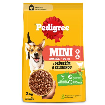 Pedigree granule Mini Adult hydinové so zeleninou 2 kg