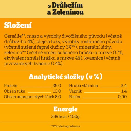 Pedigree granule M/L Junior hydinová so zeleninou 3 kg