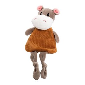 Zamatový hrošík šuštiaci, so zvukom, 31 cm, béžová/sivá, HipHop