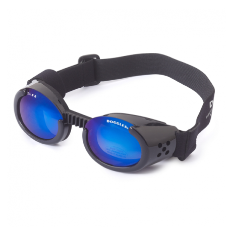 Doggles ILS - Slnečné a ochranné okuliare pre psov Black/Mirror XS