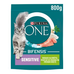 Purina One Bifensis Sensitive s morkou a ryžou 800 g