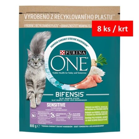 Purina One Bifensis Sensitive s morkou a ryžou 800 g