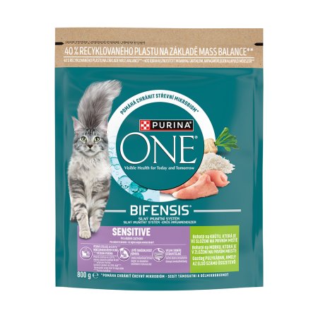 Purina One Bifensis Sensitive s morkou a ryžou 800 g