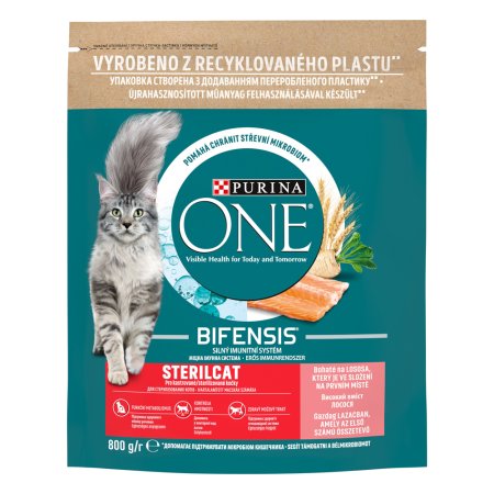 Purina One Bifensis Sterilcat s lososom a pšenicou 800 g