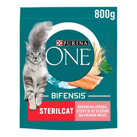 Purina One Bifensis Sterilcat s lososom a pšenicou 800 g