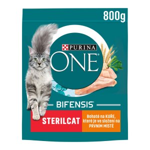 Purina One Bifensis Sterilcat s kuraťom a pšenicou 800 g