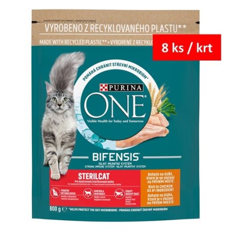 Purina One Bifensis Sterilcat s kuraťom a pšenicou 800 g