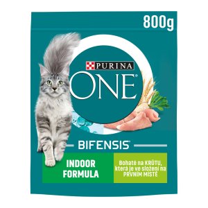 Purina One Bifensis Indoor s morkou a celozrnnými obilninami 800 g