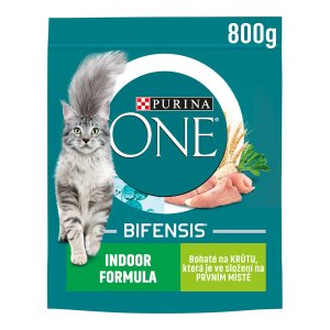 Purina One Bifensis Indoor s morkou a celozrnnými obilninami 800 g
