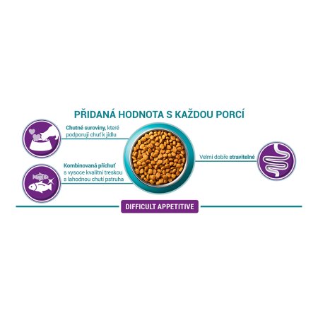 Purina One Bifensis Difficult Appetite s treskou a pstruhom 800 g