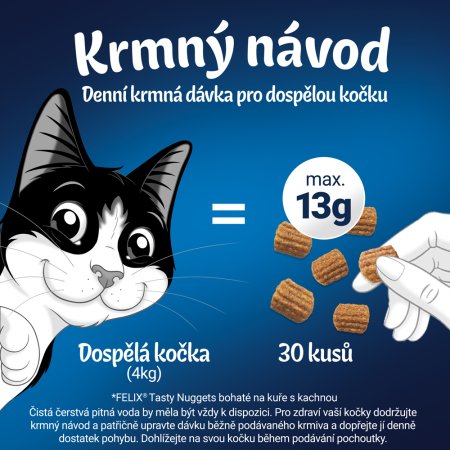 Felix Tasty Nuggets Bohaté na kura a kačicu 50 g