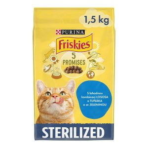 Friskies Sterile Cats losos so zeleninou 1,5 kg