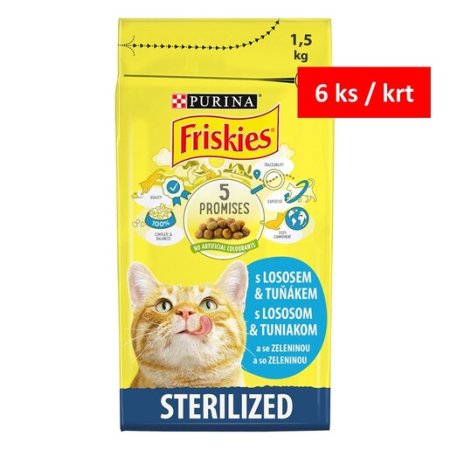 Friskies Sterile Cats losos so zeleninou 1,5 kg