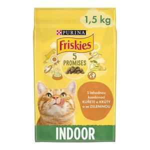 Friskies Indoor Cats kura so zeleninou 1,5 kg