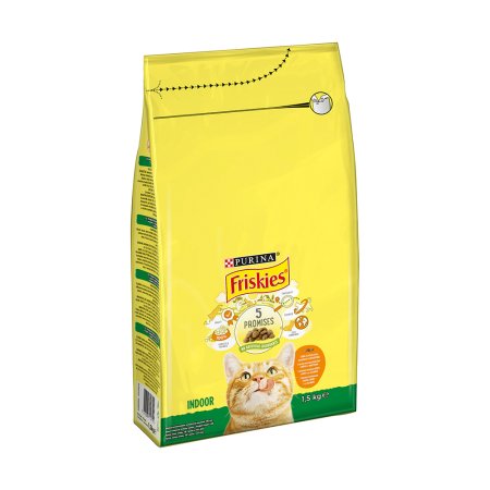 Friskies Indoor Cats kura so zeleninou 1,5 kg