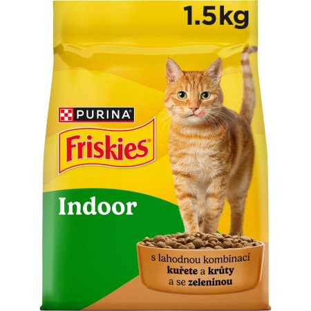Friskies Indoor Cats kura so zeleninou 1,5 kg