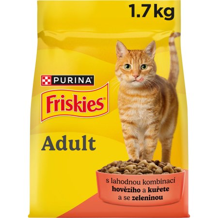 Friskies s hovädzím, kuraťom a pridanou zeleninou 1,7 kg