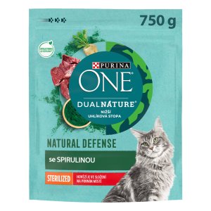Purina One Dual Nature Sterilized Spirulina s hovädzím 750 g