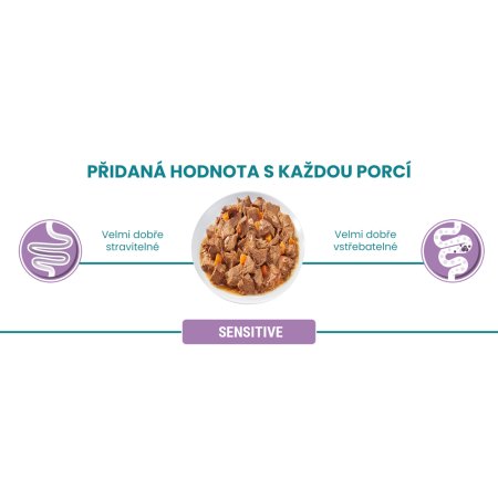 Purina One Multipack Sensitive minifiletky s kuraťom a mrkvou s tuniakom a mrkvou v šťave 4 x 85 g