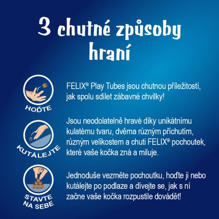 Felix Play Tubes s príchuťou morky a šunky 50 g 