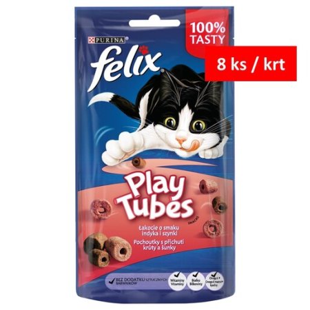Felix Play Tubes s príchuťou morky a šunky 50 g 