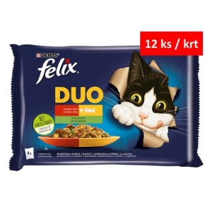 Felix Fantastic Duo Multipack jahňacie a kura s paradajkami bravčové a zverina s cuketou 4 x 85 g