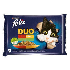 Felix Fantastic Duo Multipack jahňacie a kura s paradajkami bravčové a zverina s cuketou 4 x 85 g