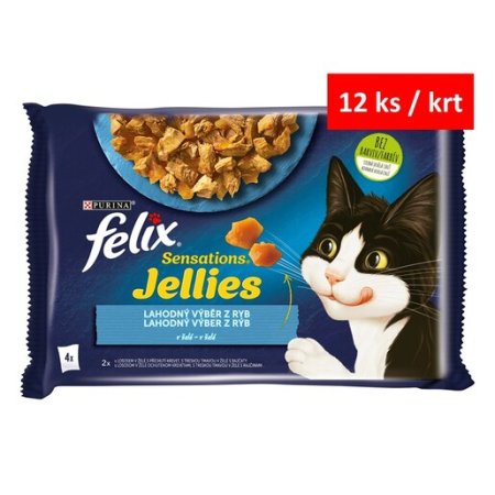 Felix Sensations Jellies Multipack s lososom a treskou v och. želé 4 x 85 g