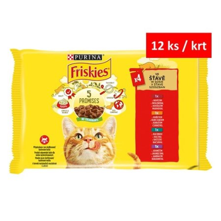 Friskies Multipack kura hovädzia jahňacia kačica 4 x 85 g