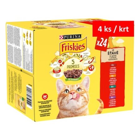 Friskies Multipack kura hovädzia jahňacia kačica v šťave 24 x 85 g