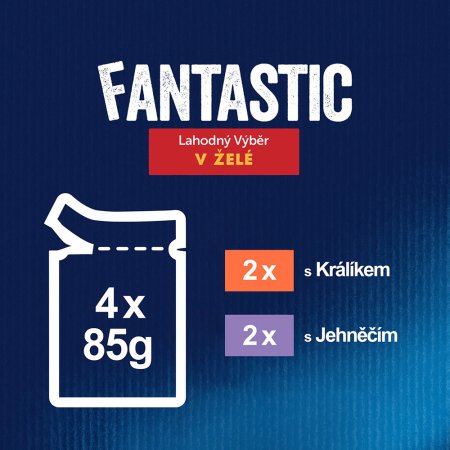 Felix Fantastic Multipack s králikom a jahňacím v želé 4 x 85 g