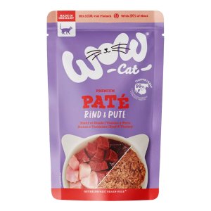 WOW Cat vrecko Paté Hovädzie a Moriak Adult 125g