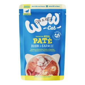 WOW Cat sáček Paté Kurča s krevetami Junior 125g