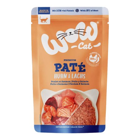 WOW Cat kapsička Paté Kuře s Lososem Adult 125g