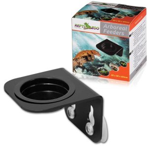 ReptiZoo Terárijné stromové krmítko čierne, 8 x 8 x 6,2 cm