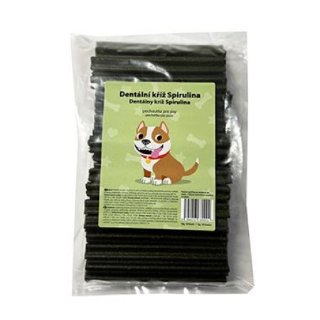 Pochúťka Dentálny kríž Spirulina 12,5 cm 50ks