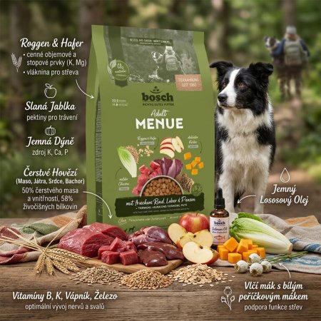 Bosch HPC MENUE Adult with beef & offal + rye & oats 12 kg