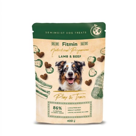 Fitmin NP Play and Train Lamb & Beef výcviková maškrta 400 g