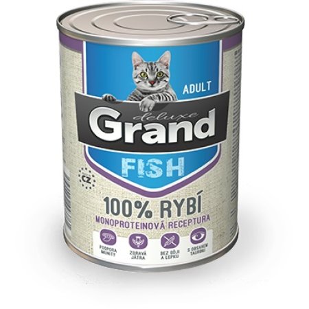 GRAND deluxe 100% Rybie pre mačku Adult 400 g