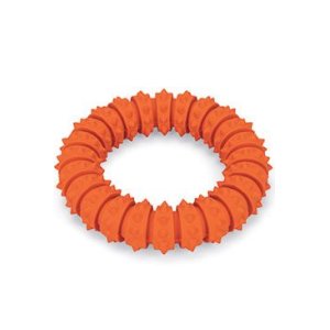 Hračka pes Kruh plávacie Vanilk. guma 15cm oranž. KAR