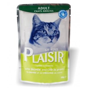 Plaisir Cat vrecko losos + treska 100g