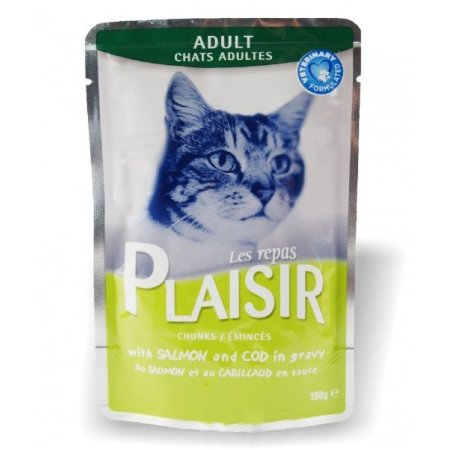 Plaisir Cat vrecko losos + treska 100g