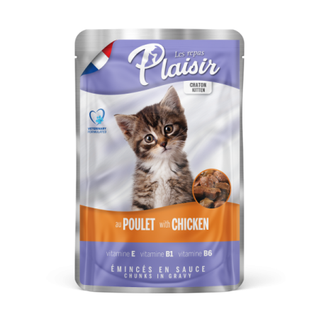 Plaisir Cat vrecko Kitten kuracie 100g