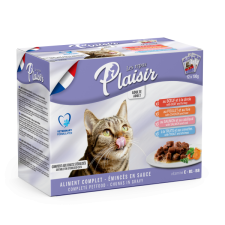 Plaisir Cat kapsičky MULTIPACK 12x100g