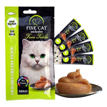 Fine Cat Exclusive Krémová desiata pre mačky TUNIAK 4x15g