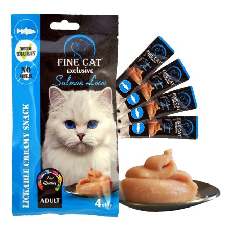 Fine Cat Exclusive Krémová desiata pre mačky LOSOS 4x15g