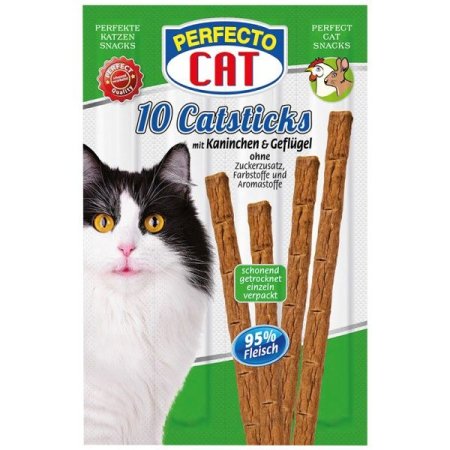 Perfecto Cat Mäsové tyčky králik & hydinové 50g (10ks)