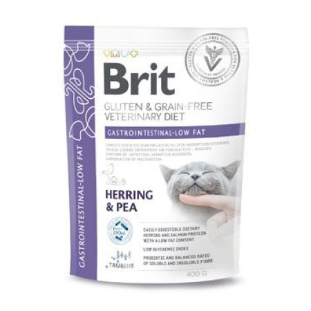 Brit VD Cat GF Gastrointestinal-Low fat 400g (EXPIRÁCIA 05/2024)