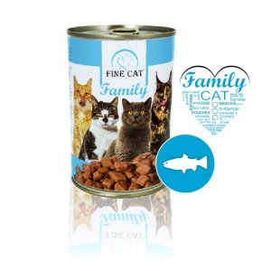 FINE CAT Family konzerva pre mačky s RYBOU 415g